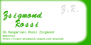 zsigmond rossi business card